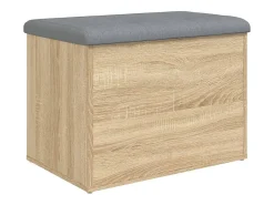 Banco de almacenaje de roble Sonoma 62x42x45 cm madera de ingeniería