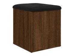 Banco de almacenaje de roble marrón 42x42x45 cm madera de ingeniería
