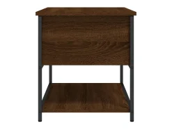 Banco de almacenaje de roble marrón 70x42,5x47 cm madera de ingeniería