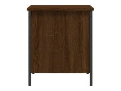 Banco de almacenaje de roble marrón 40x42,5x50 cm madera de ingeniería