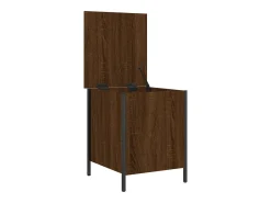 Banco de almacenaje de roble marrón 40x42,5x50 cm madera de ingeniería