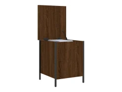 Banco de almacenaje de roble marrón 40x42,5x50 cm madera de ingeniería