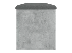 Banco de almacenaje gris hormigón 102x42x45 cm madera de ingeniería