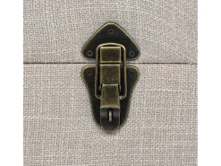 Banco de almacenaje Madera maciza y acero 111x34x37 cm
