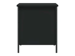 Banco de almacenaje negro 40x42,5x50 cm madera de ingeniería