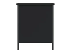 Banco de almacenaje negro 40x42,5x50 cm madera de ingeniería