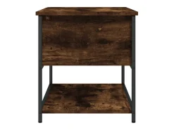 Banco de almacenaje roble ahumado 70x42,5x47 cm madera de ingeniería