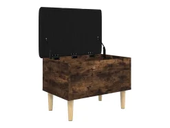 Banco de almacenaje roble ahumado 62x42x46 cm madera de ingeniería