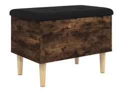 Banco de almacenaje roble ahumado 62x42x46 cm madera de ingeniería