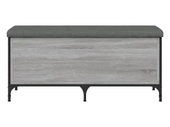 Banco de almacenaje Sonoma gris 102x42x45 cm madera de ingeniería