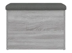 Banco de almacenaje Sonoma gris 62x42x45 cm madera de ingeniería