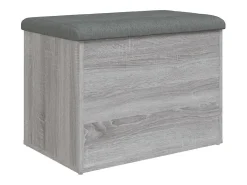 Banco de almacenaje Sonoma gris 62x42x45 cm madera de ingeniería