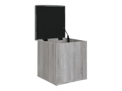 Banco de almacenaje Sonoma gris 42x42x45 cm madera de ingeniería