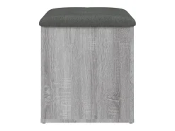 Banco de almacenaje Sonoma gris 42x42x45 cm madera de ingeniería