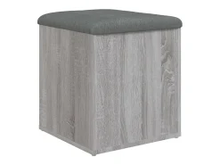 Banco de almacenaje Sonoma gris 42x42x45 cm madera de ingeniería