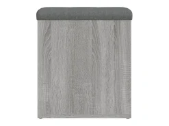 Banco de almacenaje Sonoma gris 42x42x45 cm madera de ingeniería