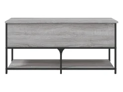 Banco de almacenaje Sonoma gris 100x42,5x47 cm madera de ingeniería