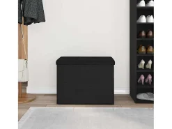 Banco de almacenamiento de roble negro 62 x 42 x 45 cm Madera de ingeniería