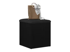 Banco de almacenamiento de roble negro 42 x 42 x 45 cm Madera de ingeniería