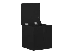 Banco de almacenamiento de roble negro 42 x 42 x 45 cm Madera de ingeniería