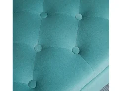 Banco de cama tapizado en terciopelo con espacio de almacenamiento integrado, poliéster, verde (126 x 48,5 x 57 cm)