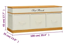 Banco de entrada de almacenamiento mueble zapatero