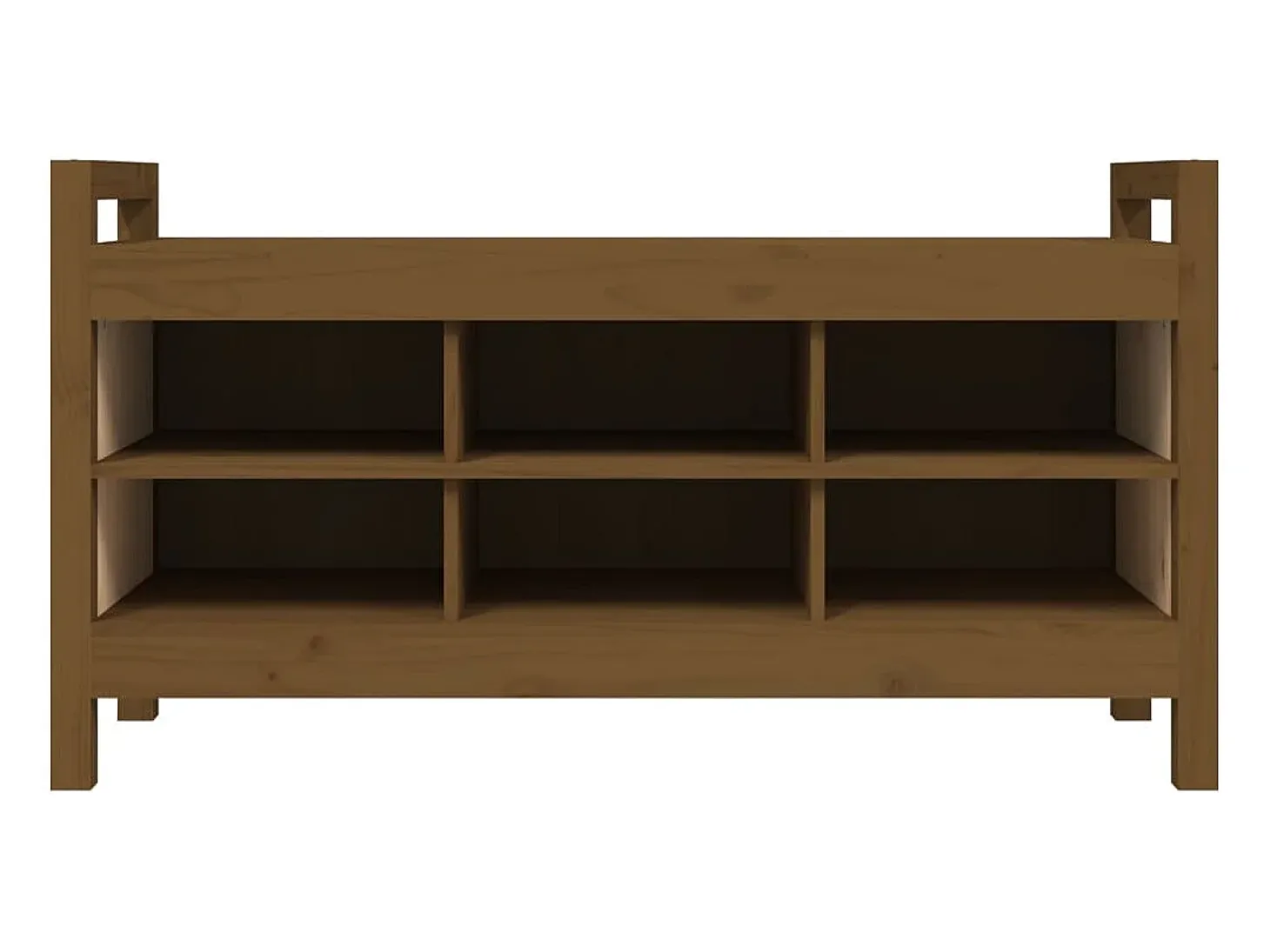 Banco de entrada Marrón miel 110x40x60 cm Madera maciza de pino