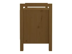 Banco de entrada Marrón miel 80x40x60 cm Madera maciza de pino