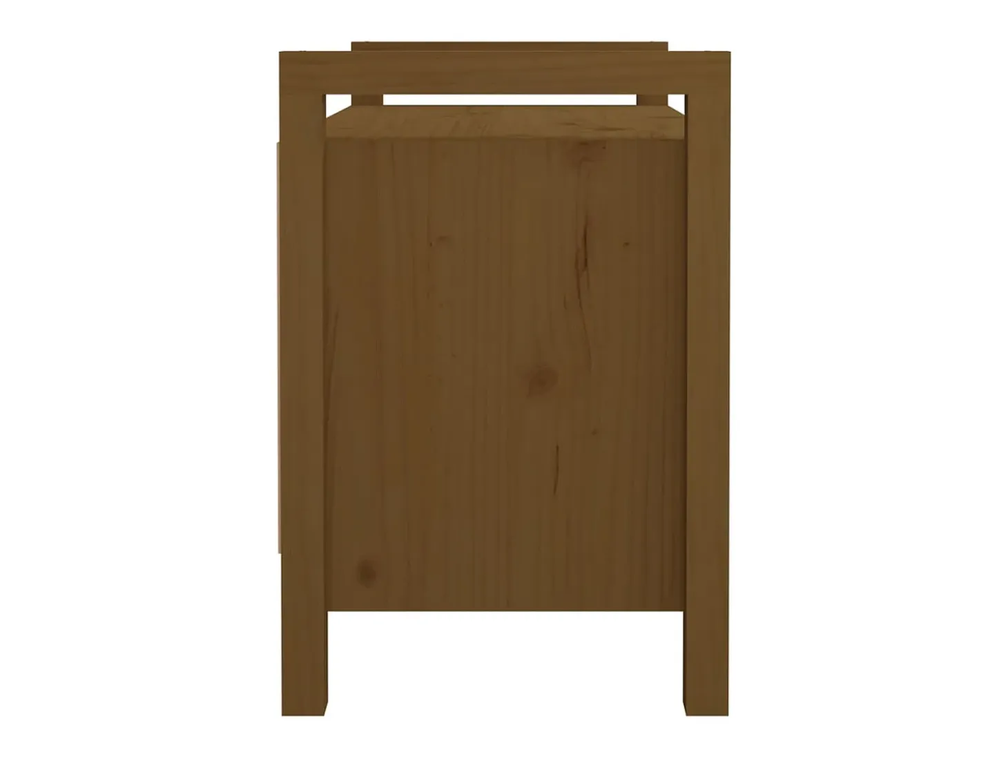 Banco de entrada Marrón miel 80x40x60 cm Madera maciza de pino