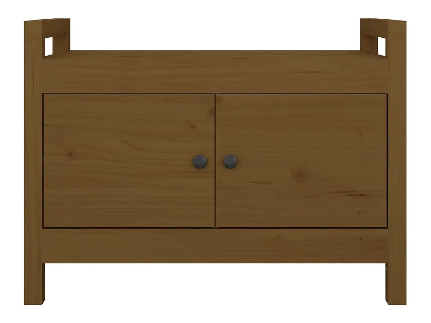 Banco de entrada Marrón miel 80x40x60 cm Madera maciza de pino