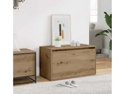 Banco de entrada 80x40x45 cm fabricado artesanalmente en madera de roble.