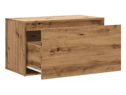 Banco de entrada 80x40x45 cm fabricado artesanalmente en madera de roble.