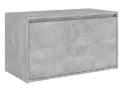 Banco de entrada 80x40x45 cm Gris hormigón Madera de ingeniería