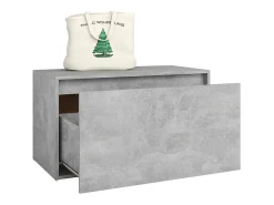 Banco de entrada 80x40x45 cm Gris hormigón Madera de ingeniería