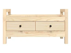 Banco de entrada 80x40x43 cm Madera maciza de pino
