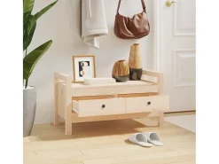 Banco de entrada 80x40x43 cm Madera maciza de pino