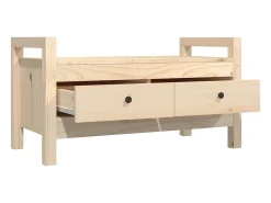 Banco de entrada 80x40x43 cm Madera maciza de pino