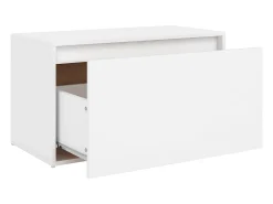 Banco de entrada 80x40x45 cm Madera de ingeniería blanca