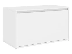 Banco de entrada 80x40x45 cm Madera de ingeniería blanca