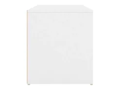 Banco de entrada 80x40x45 cm Madera de ingeniería blanca