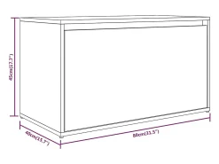 Banco de entrada 80x40x45 cm Roble ahumado Madera de ingeniería