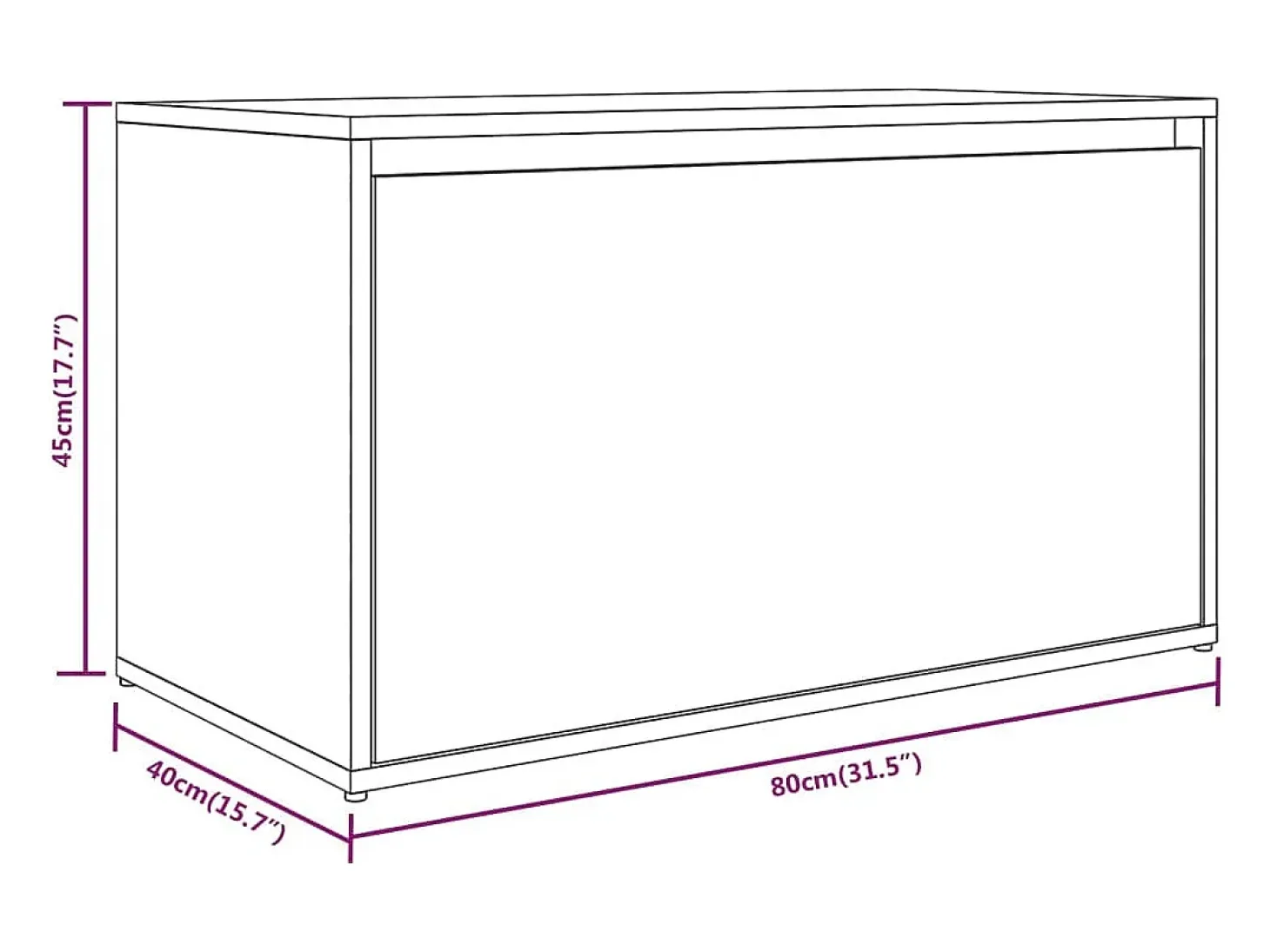 Banco de entrada 80x40x45 cm Roble ahumado Madera de ingeniería
