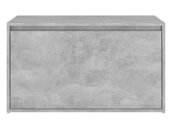 Banco de pasillo madera de ingeniería gris hormigón 80x40x45 cm
