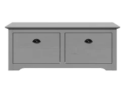 Banco de recibidor gris BODO 114x40x45 cm