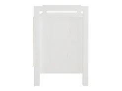 Banco de recibidor madera maciza de pino blanco 80x40x60 cm ES331175