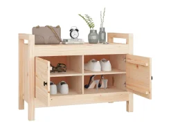Banco de recibidor madera maciza de pino 80x40x60 cm