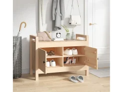 Banco de recibidor madera maciza de pino 80x40x60 cm