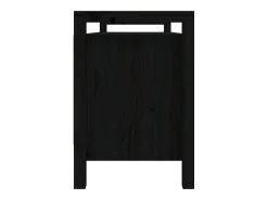 Banco de recibidor madera maciza de pino negro 110x40x60 cm ES907536