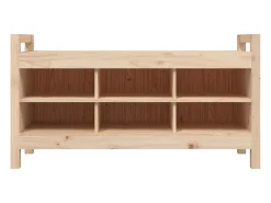 Banco de recibidor madera maciza de pino 110x40x60 cm ES711947