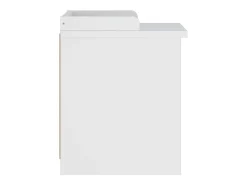 Banco de recibidor SANDNES blanco 45x40x50 cm madera maciza de pino